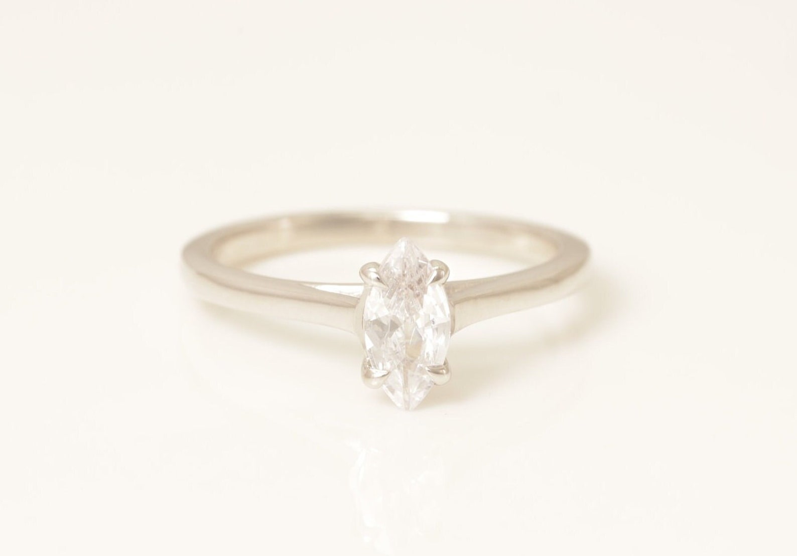 Marquise Cut Diamond Engagement Ring, Wedding Promise Ring, Minimalist Ring, Promise Ring, Ring for Women